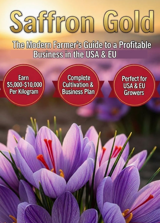 Saffron Gold: The Modern Farmer’s Guide to Profitable Saffron Cultivation in the USA & EU (eBook)
